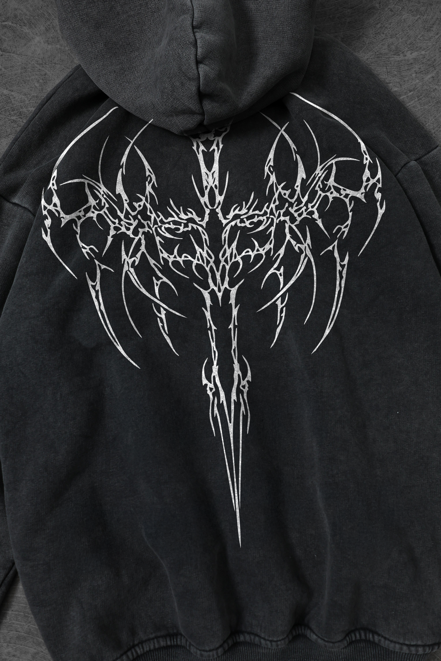 " Voidmark " Acid-Washed Oversized Hoodie