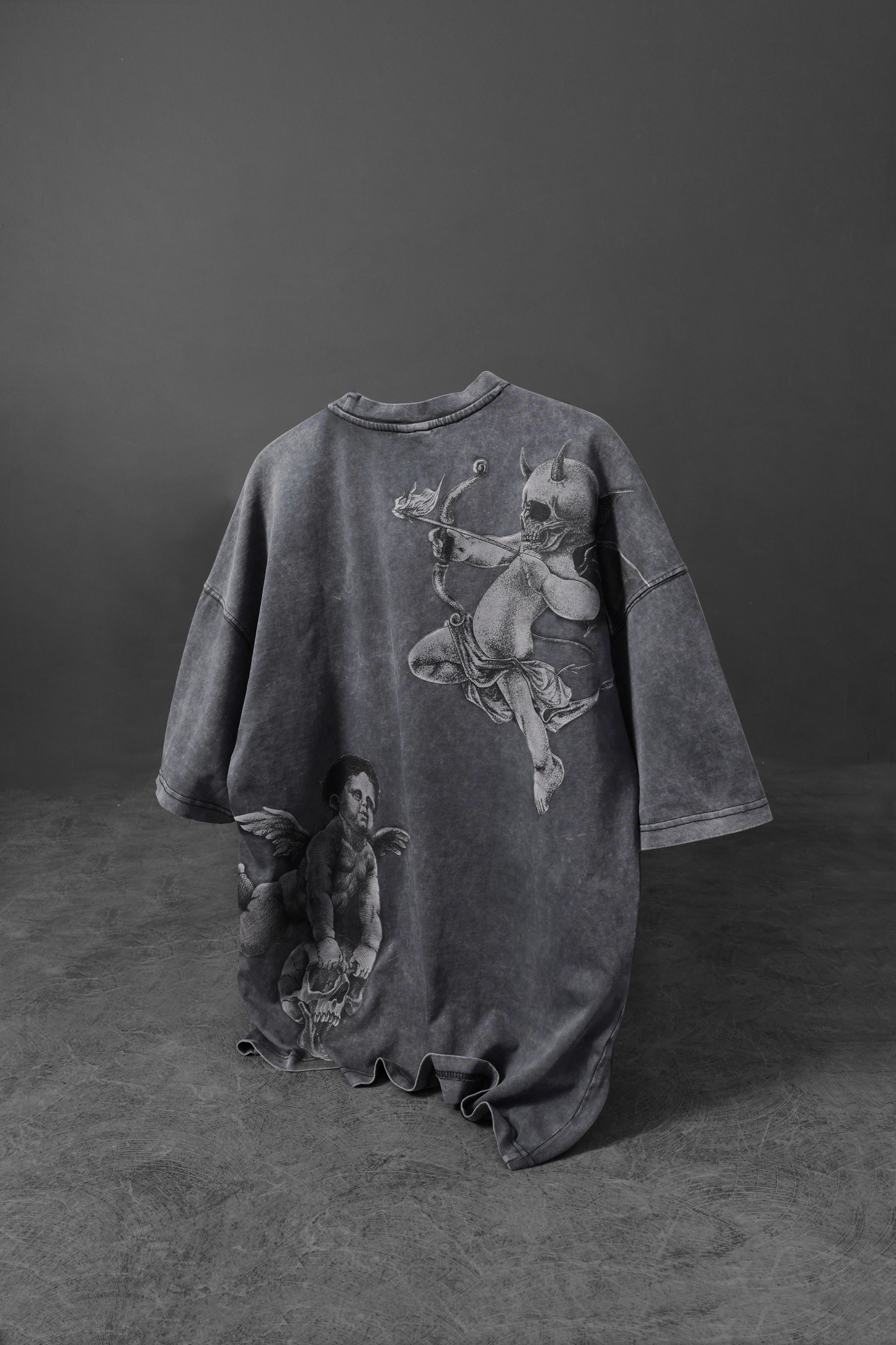 “Fallen Archers” Acid-Washed Oversized Tee