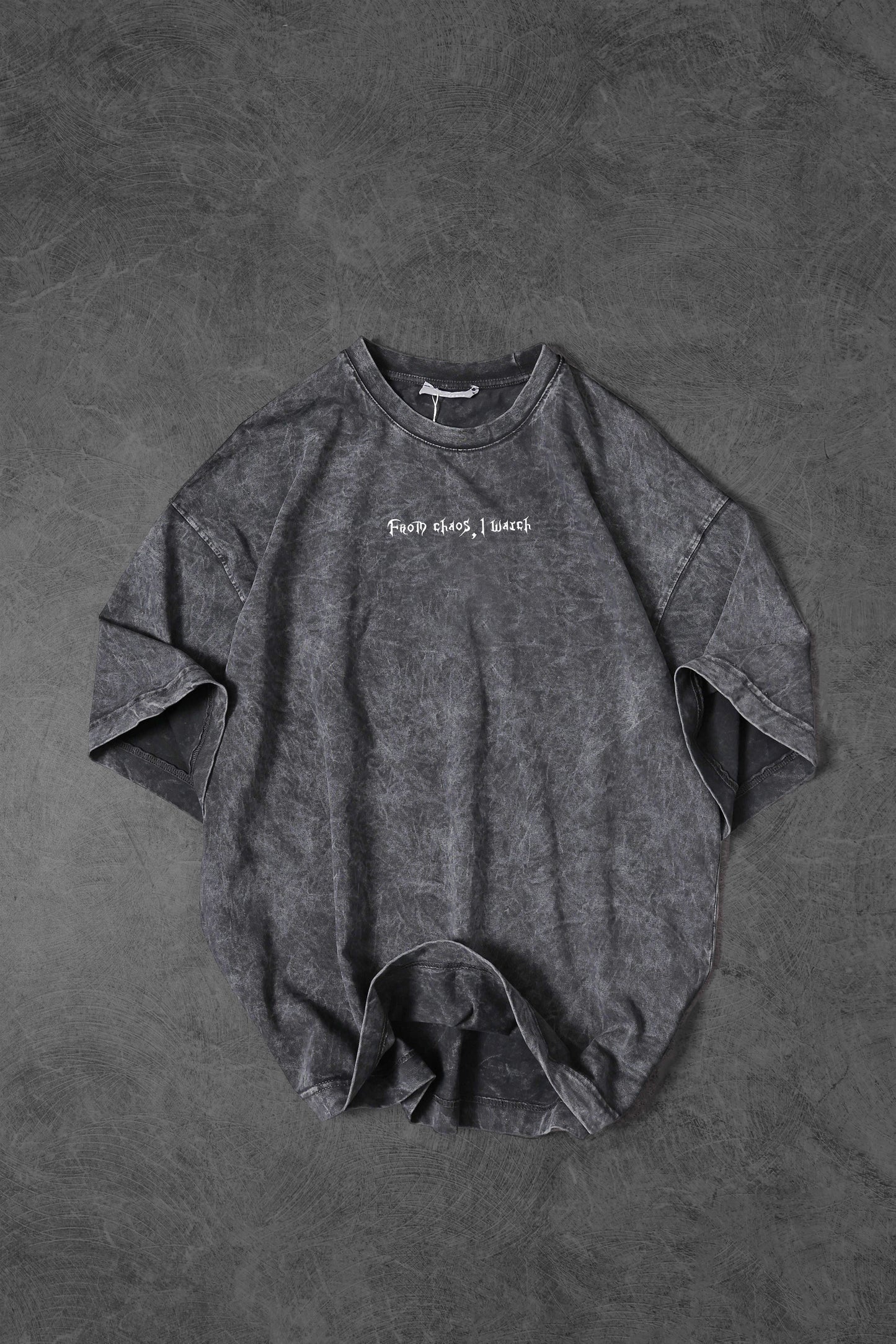 " Chaos Wings " Acid-Washed Oversized Tee
