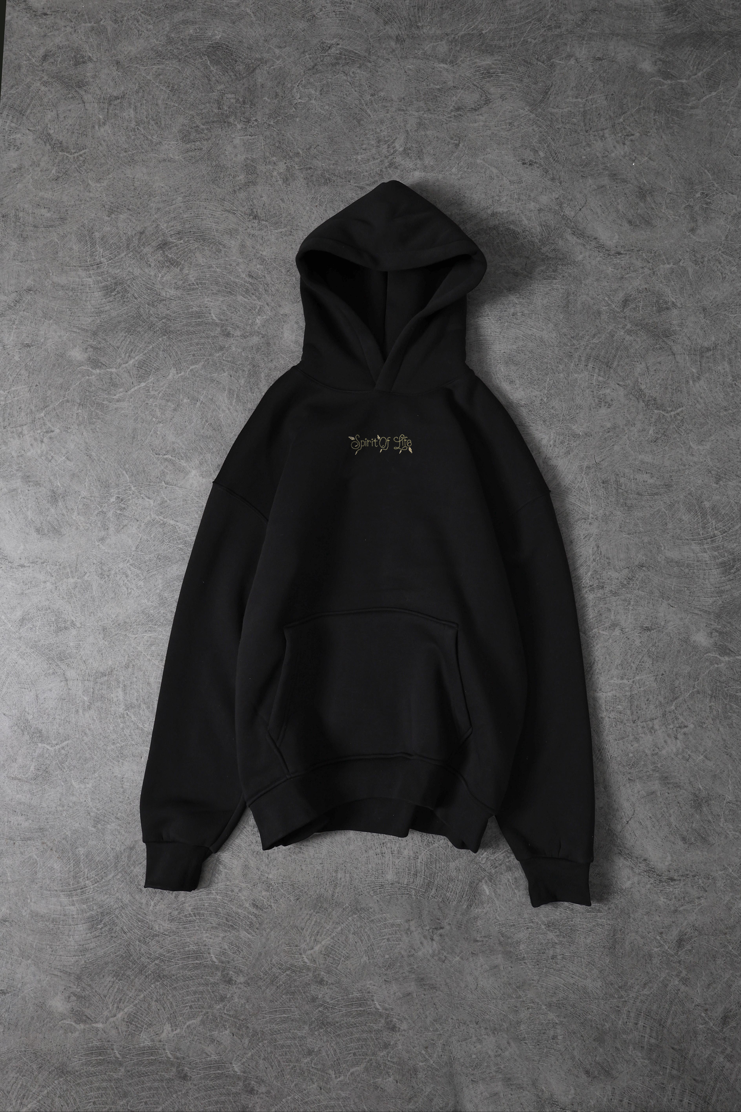 " Crystal Garden " Oversized Hoodie - Black