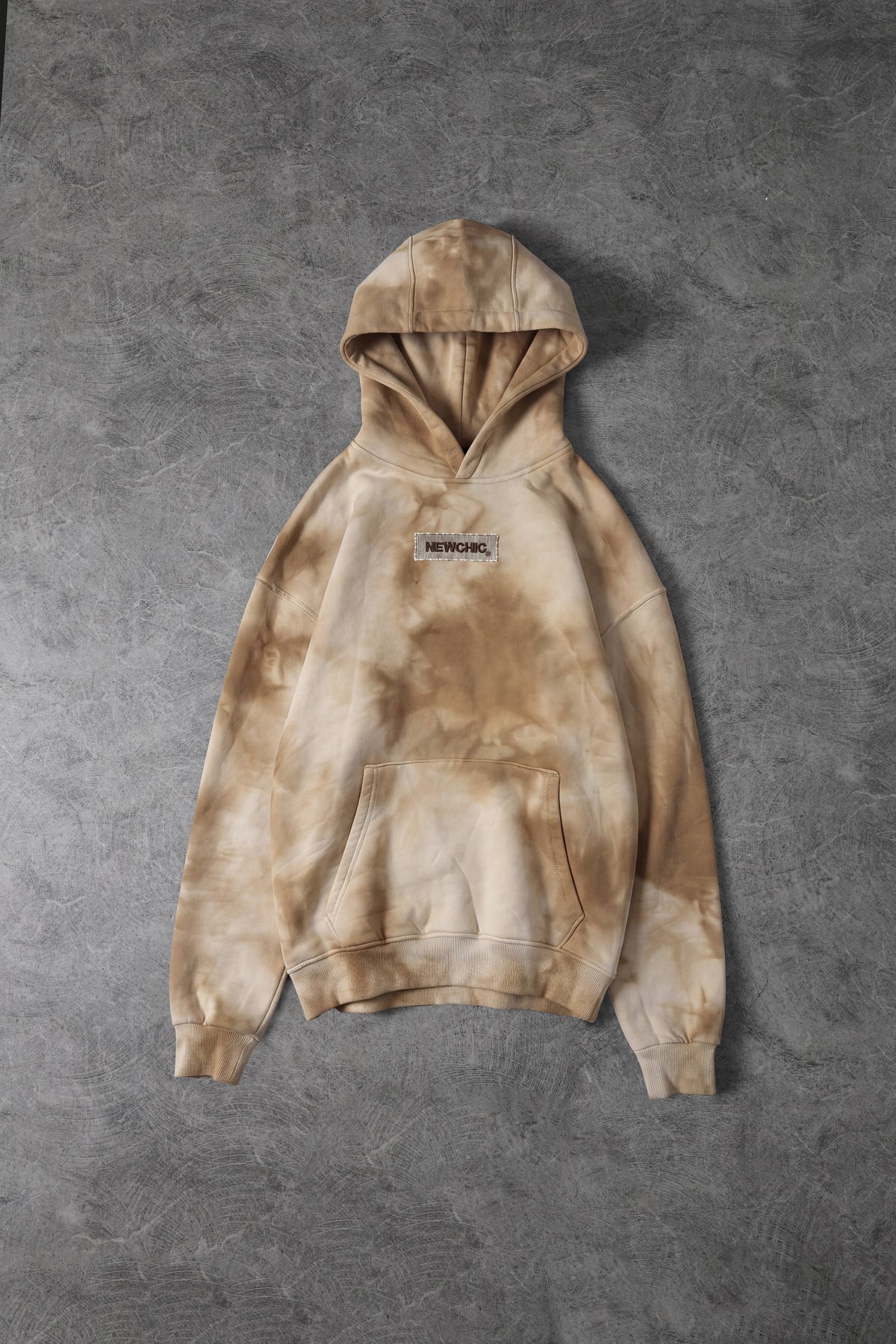 " Cappucino Storm " Tie & Dyed Oversized Hoodie
