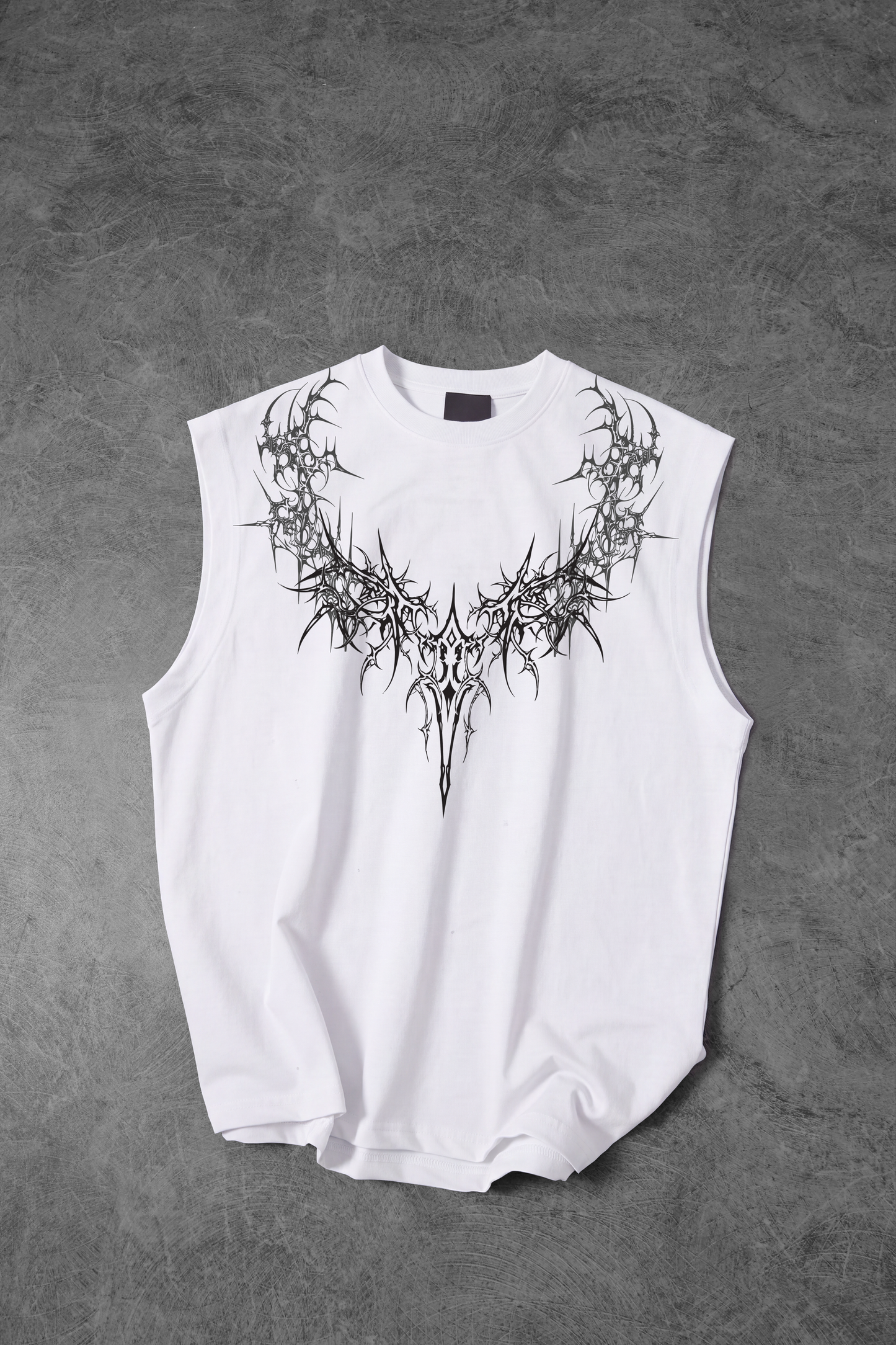 " Gothic Flashes " Sleeveless Oversized Tee