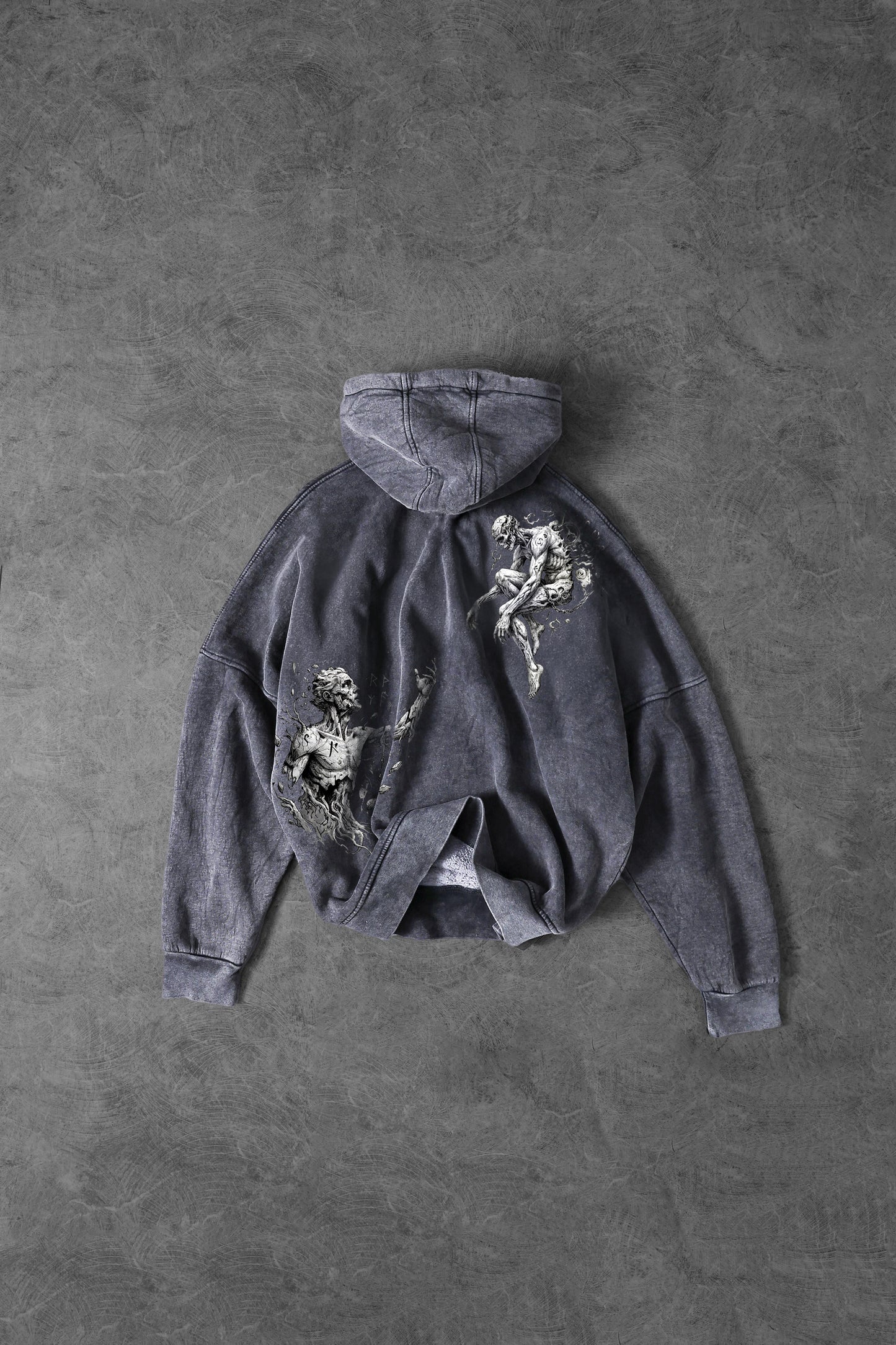 " The Great War " Acid-Washed Oversized Hoodie