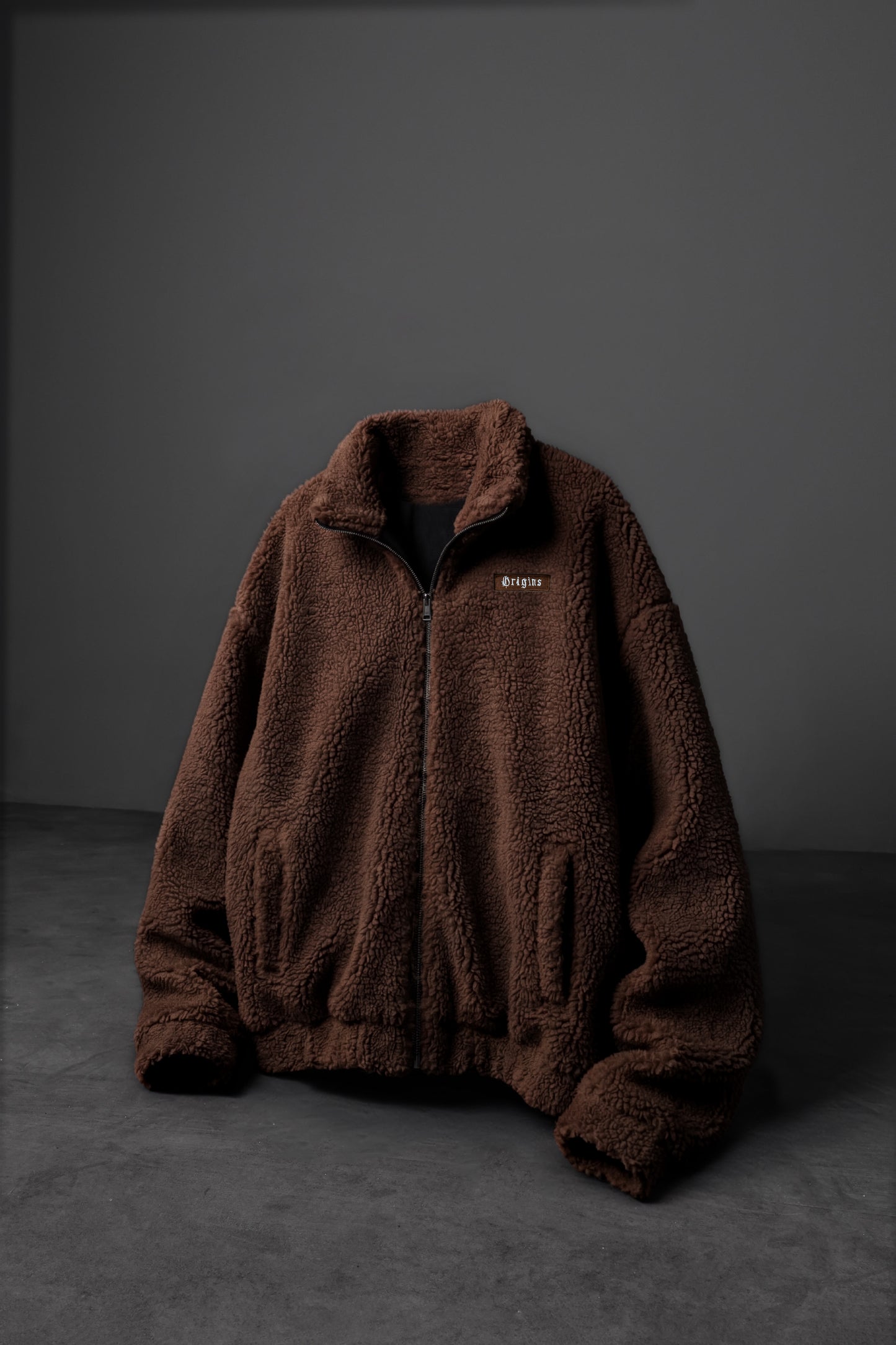" Eye Of Ra " Sherpa Jacket - Brown