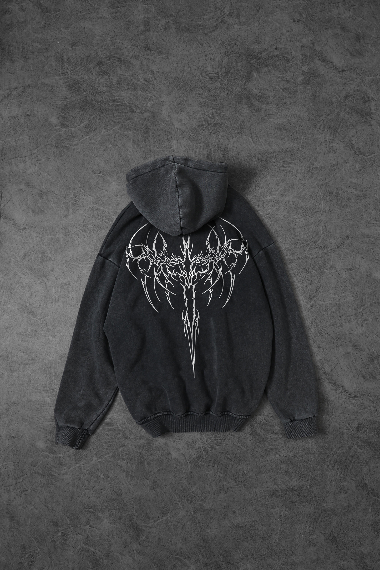 " Voidmark " Acid-Washed Oversized Hoodie