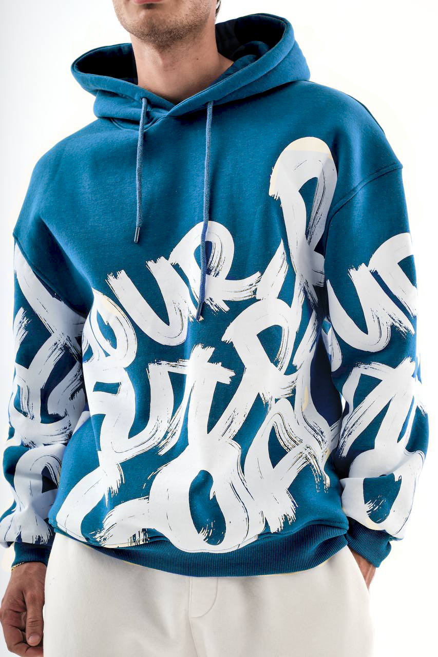 " Brushstroke " Oversized Hoodie