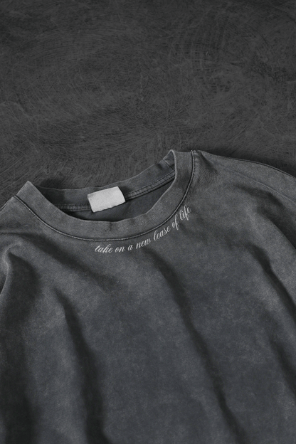 " Russian Phoenix " Acid-Washed Oversized Tee