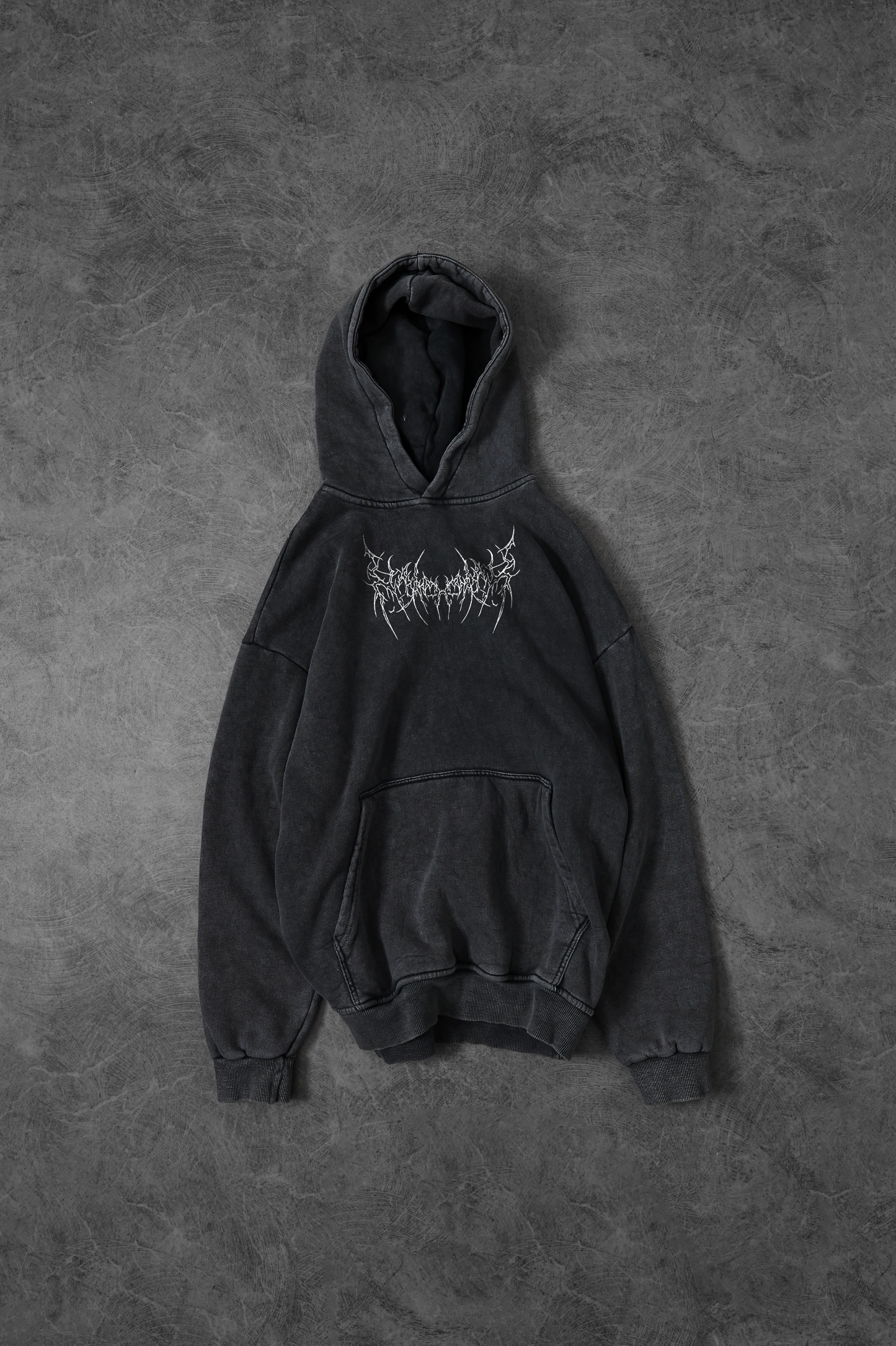 " Voidmark " Acid-Washed Oversized Hoodie