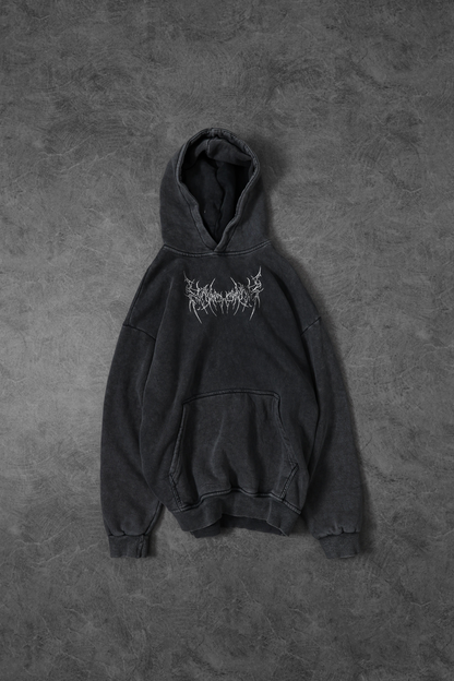 " Voidmark " Acid-Washed Oversized Hoodie