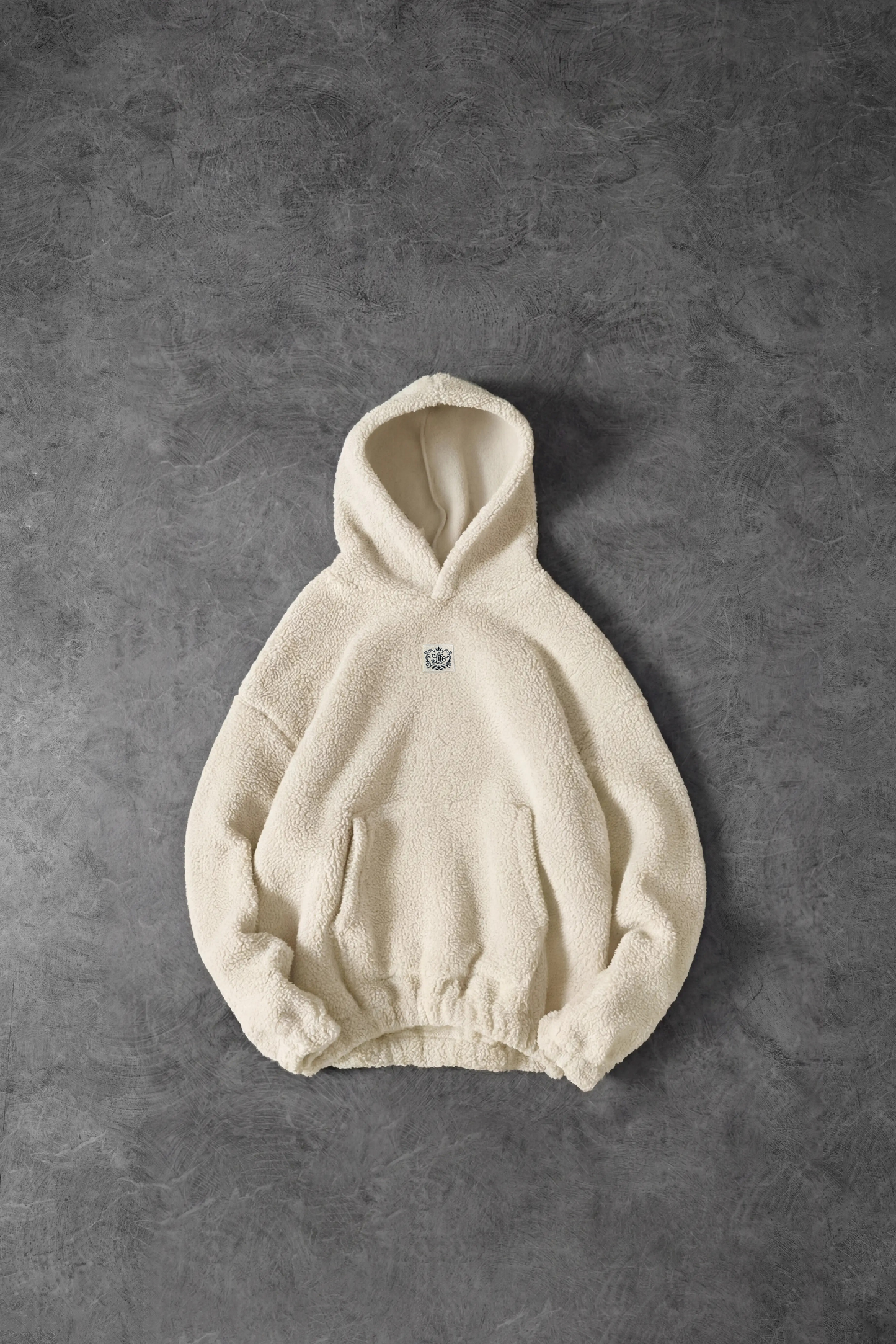 “ Ice Wolf ” Oversized Sherpa Hoodie