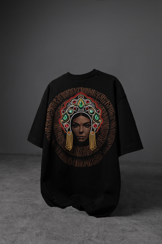 " Silent Queen " Acid-Printed Oversized Tee