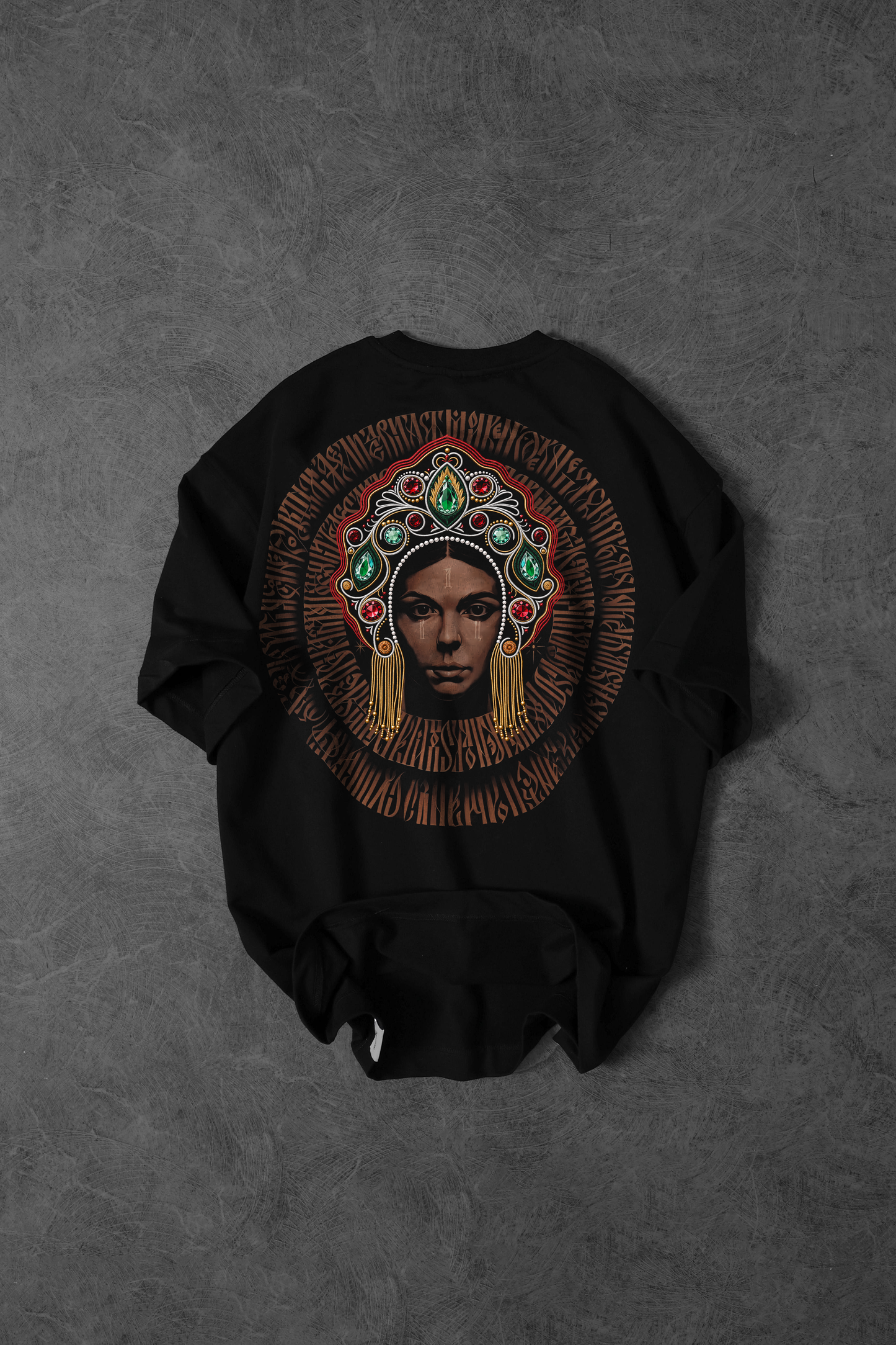 " Silent Queen " Acid-Printed Oversized Tee