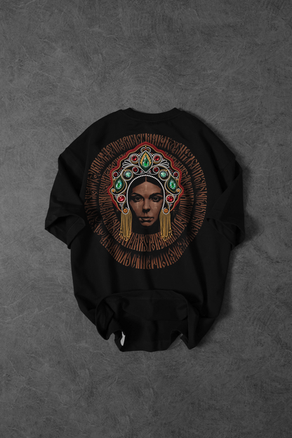 " Silent Queen " Acid-Printed Oversized Tee