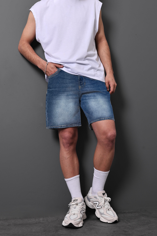 " Ocean Blue " Denim Shorts