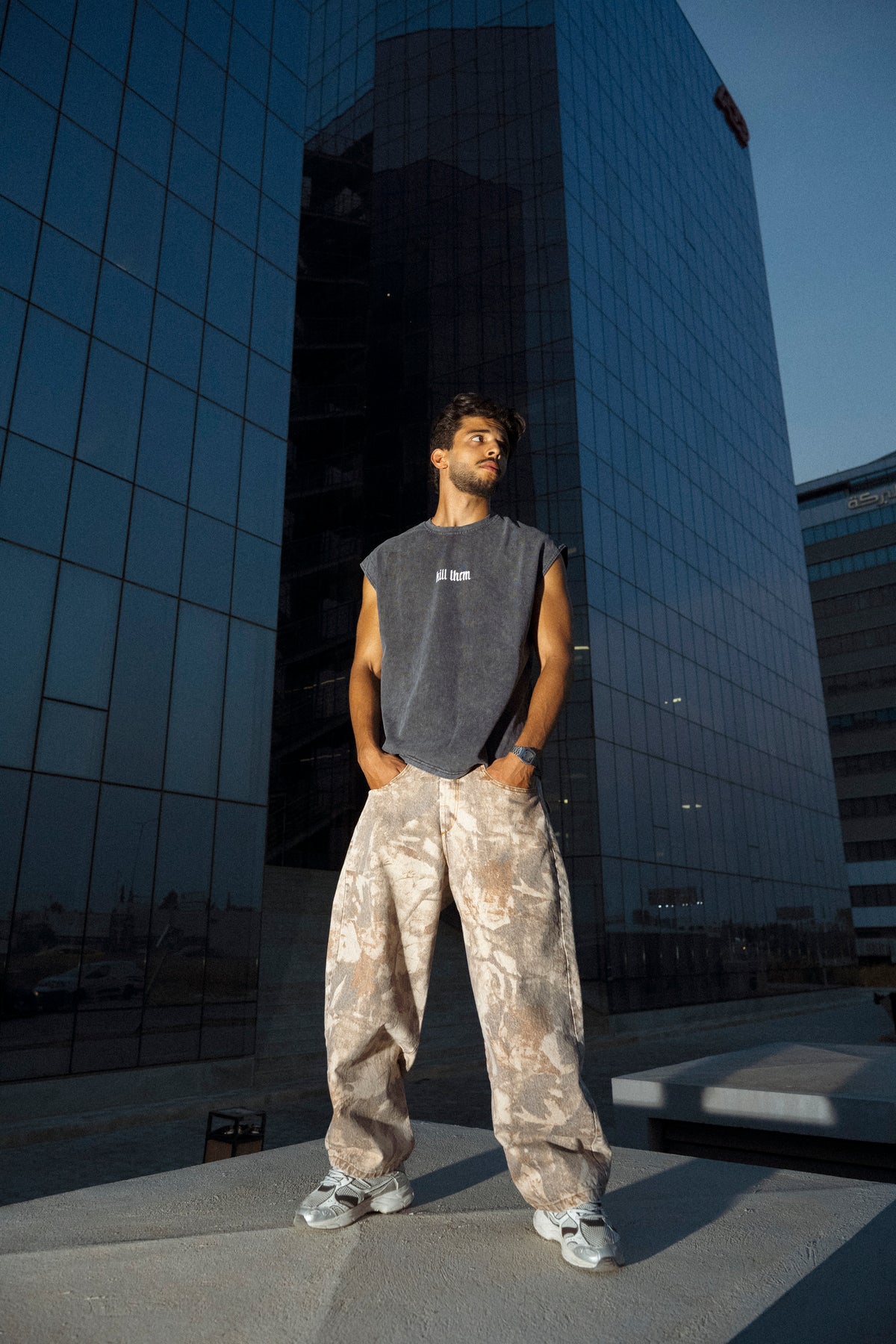 " Desert Echo " Digital-Printed Baggy Pant