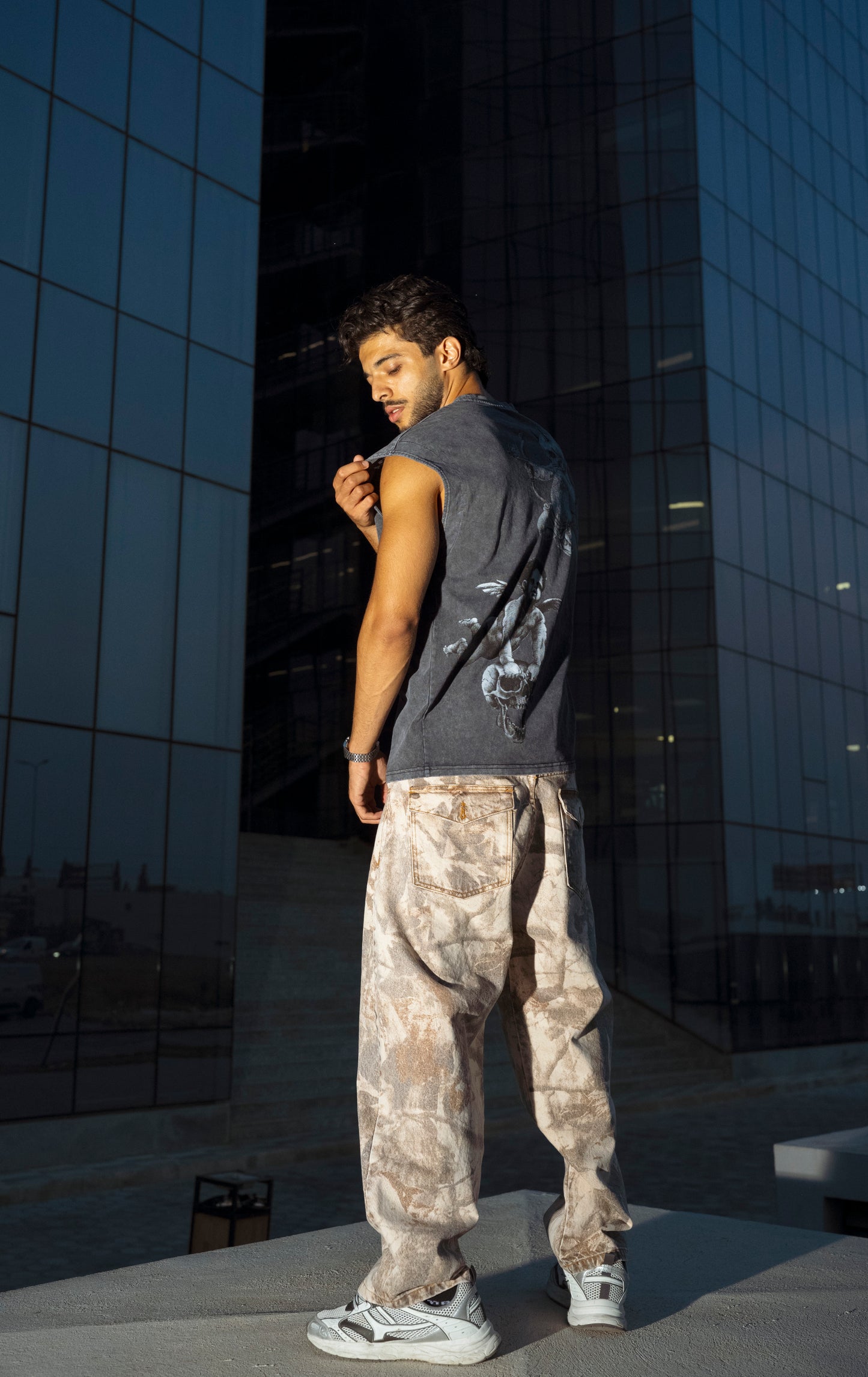 " Fallen Archers " Sleeveless Oversized Tee
