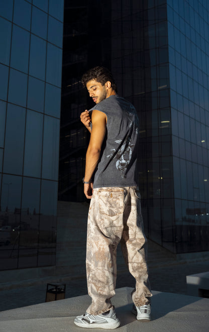 " Fallen Archers " Sleeveless Oversized Tee