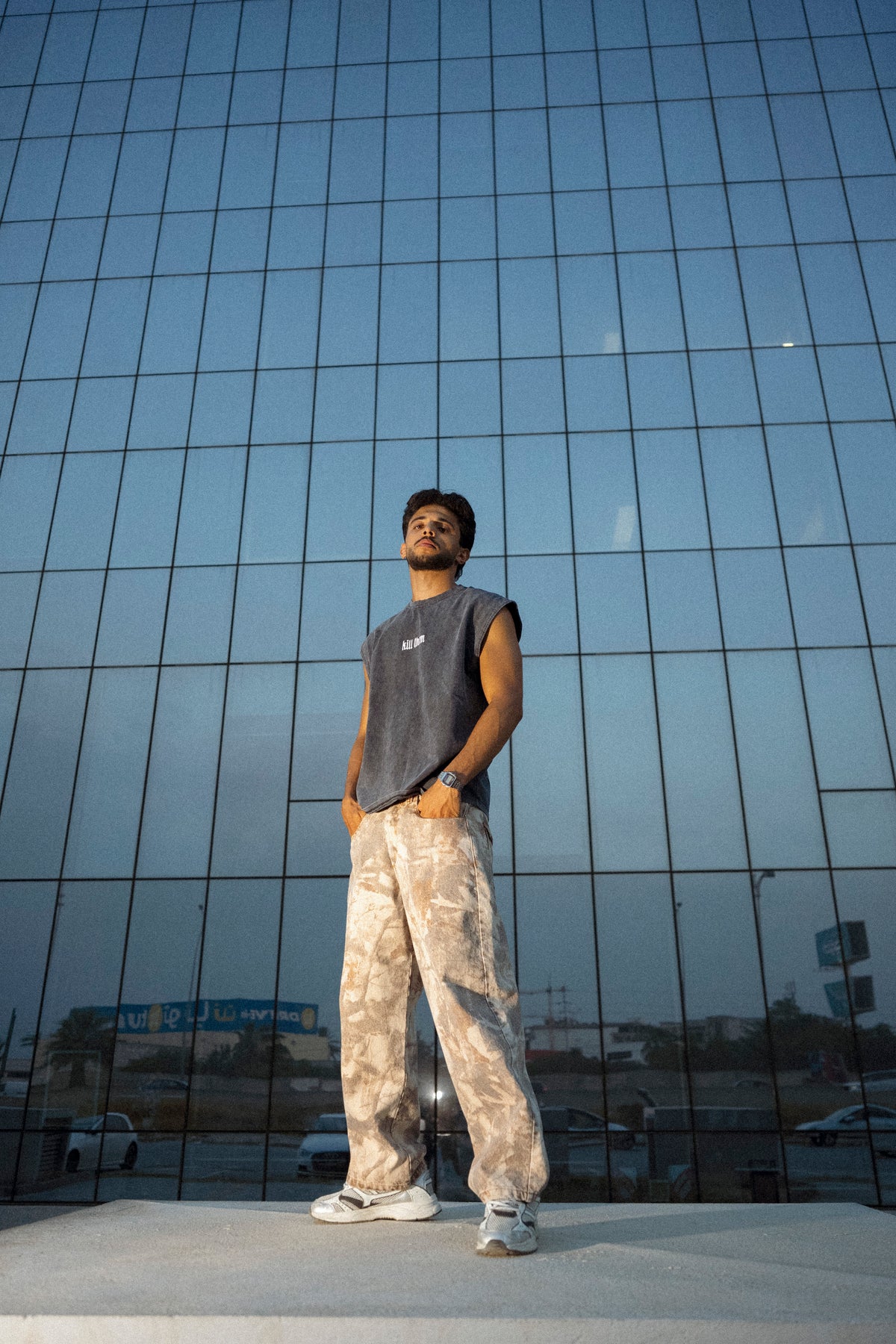 " Desert Echo " Digital-Printed Baggy Pant