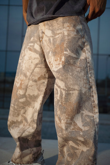 " Desert Echo " Digital-Printed Baggy Pant