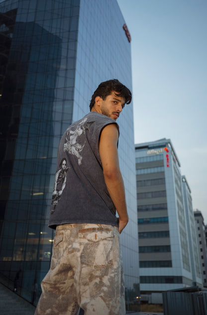 " Fallen Archers " Sleeveless Oversized Tee