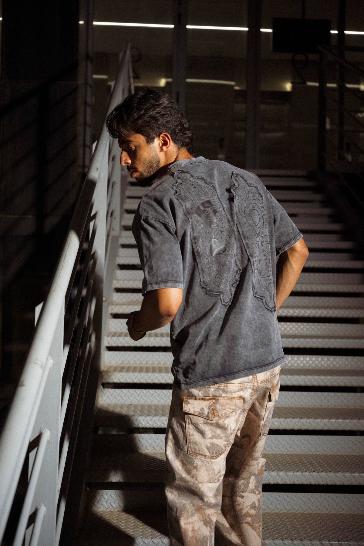 " Pharahos " Acid-Washed Oversized Tee