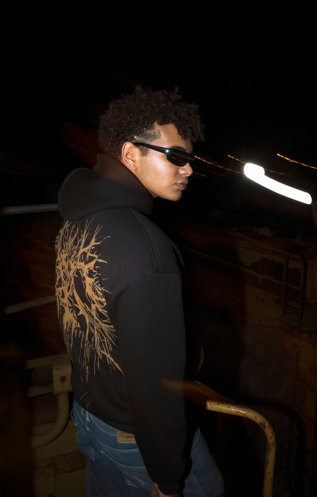 " Cursed Tree " Acid-Printed Oversized Hoodie