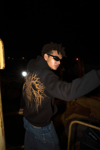 " Cursed Tree " Acid-Printed Oversized Hoodie