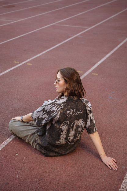 " Carthage Eagles " UV-Washed Oversized Tee