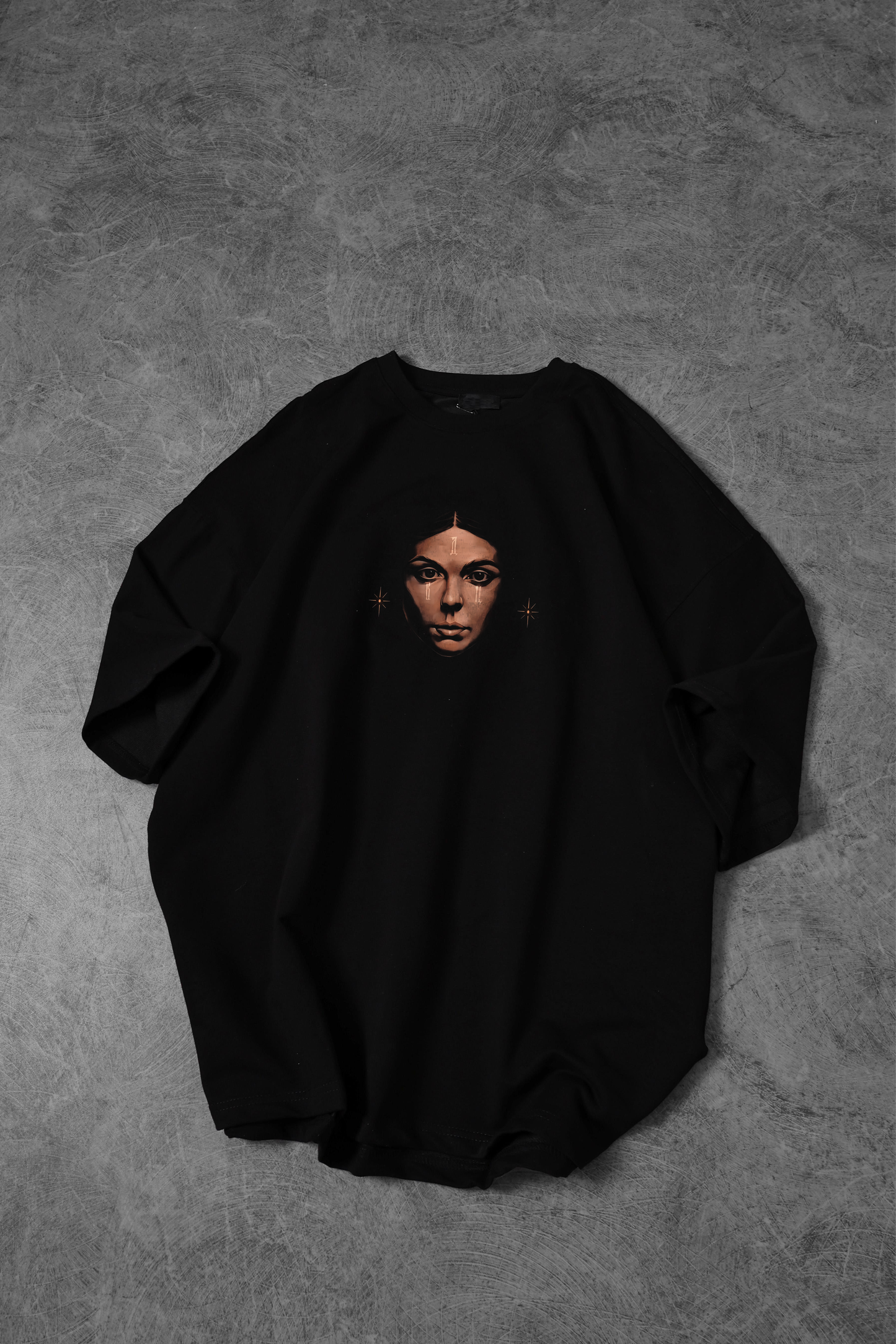 " Silent Queen " Acid-Printed Oversized Tee