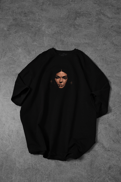 " Silent Queen " Acid-Printed Oversized Tee