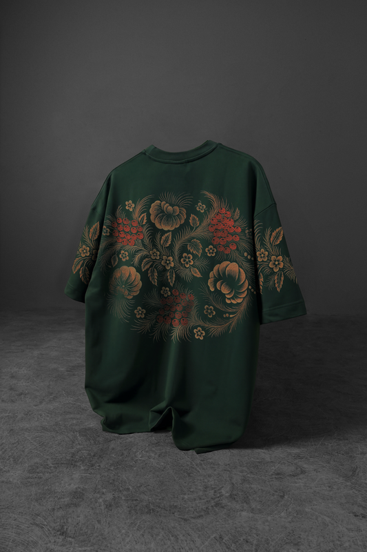 " Eternal Garden " Acid-printed Oversized Tee