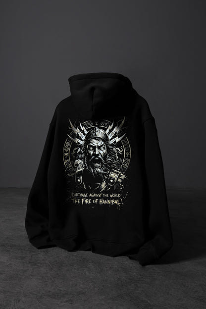 " Hannibal Screams " Oversized Hoodie - Black