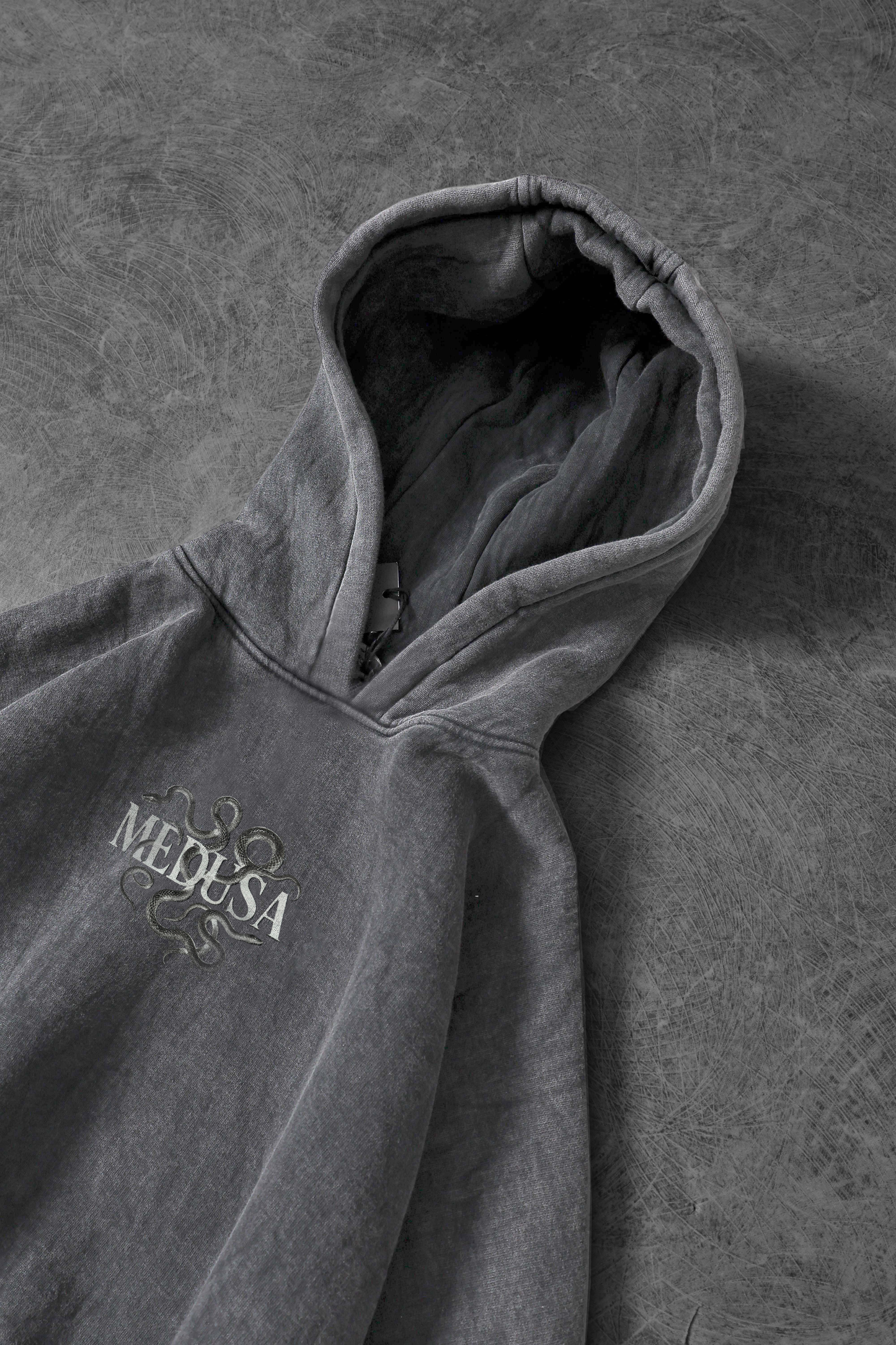 " Medusa " Acid-Washed Oversized Hoodie