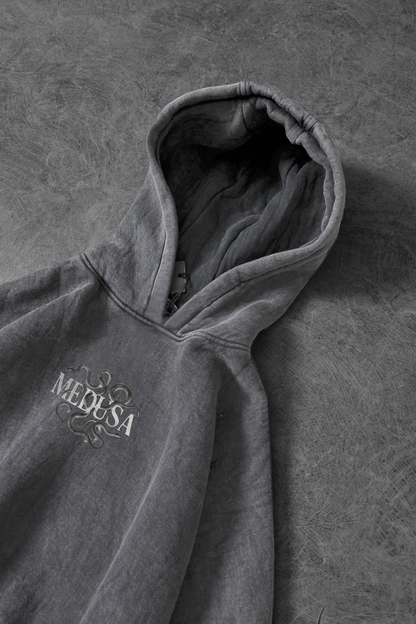 " Medusa " Acid-Washed Oversized Hoodie