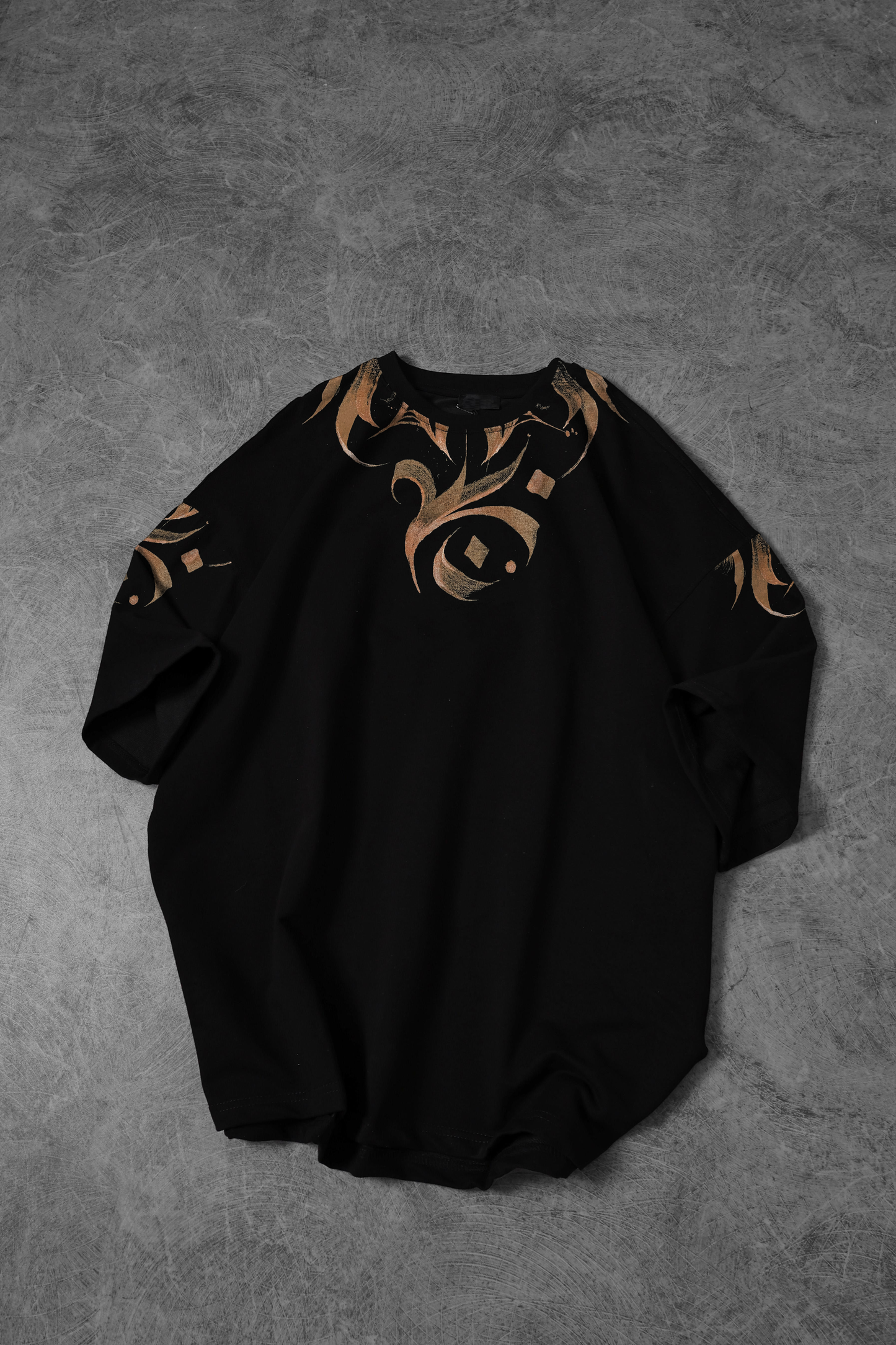 " Golden Crown " Acid-Printed Oversized Tee