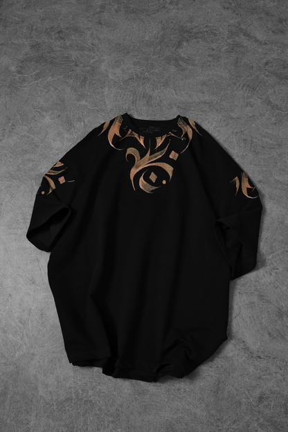 " Golden Crown " Acid-Printed Oversized Tee