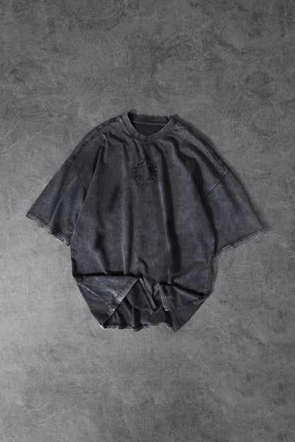 " Vintage Creed " Acid-washed Oversized Tee