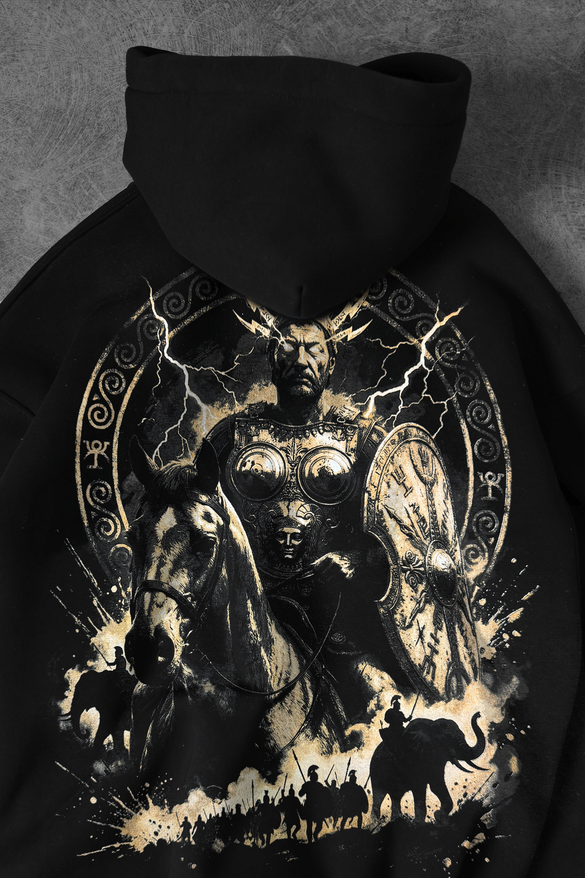 " Golden Road " Oversized Hoodie - Black