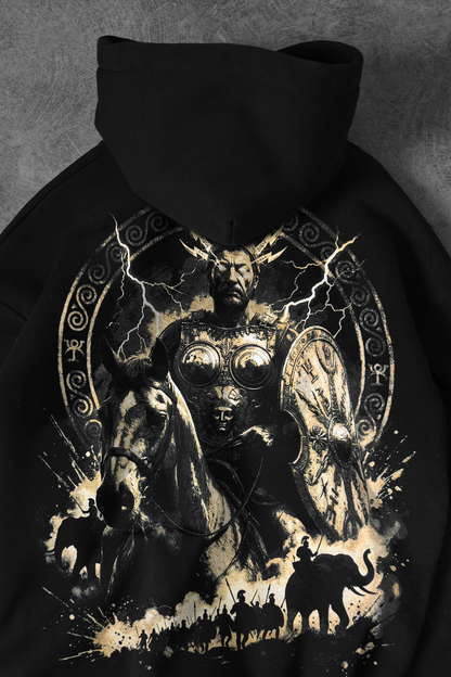 " Golden Road " Oversized Hoodie - Black