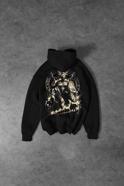 " Golden Road " Oversized Hoodie - Black