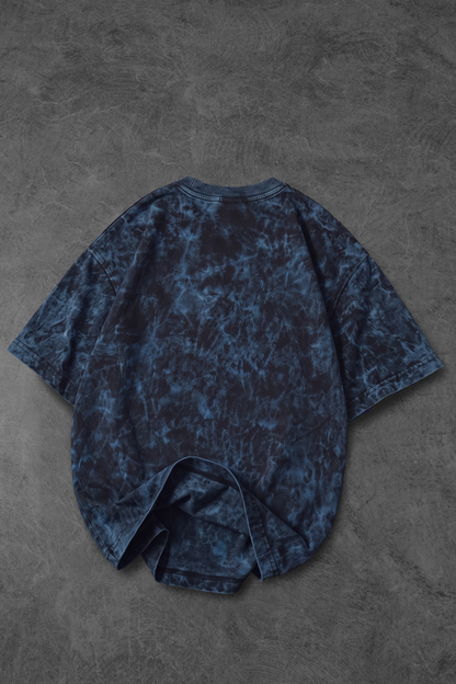 " ORBYZ Butterfly " UV-Wash Oversized Tee - Maldives Blue
