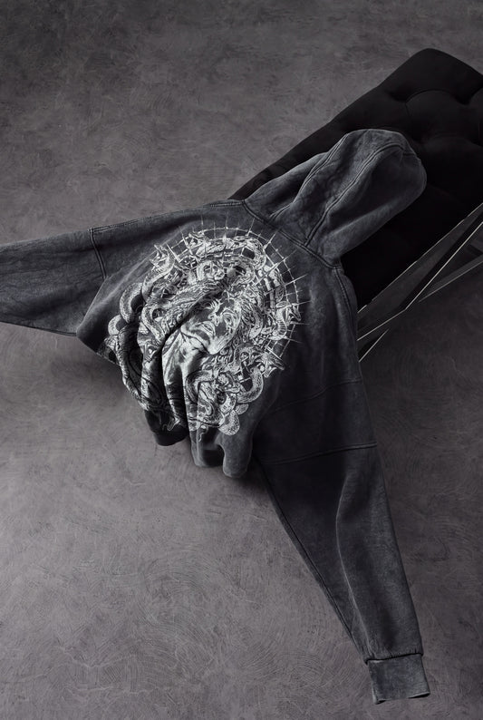 " MEDUSA 2.0 " Acid - Washed Oversized Hoodie
