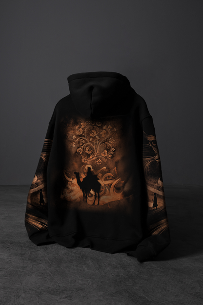 " ARABASTA " Acid-Printed Oversized Hoodie