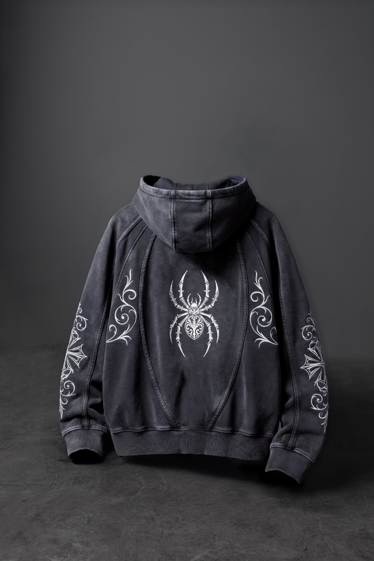 " Spider " Oversized Acid-Washed Jacket