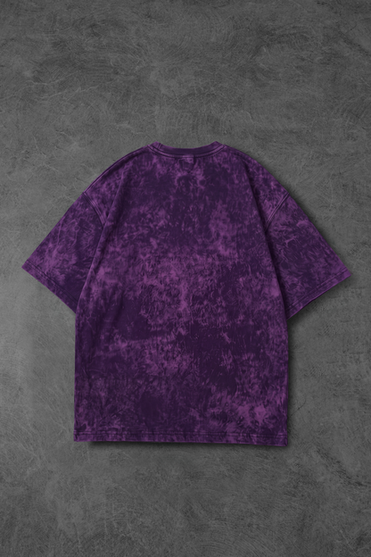 " Anyma - Genesys " UV-Wash Oversized Tee - Purple