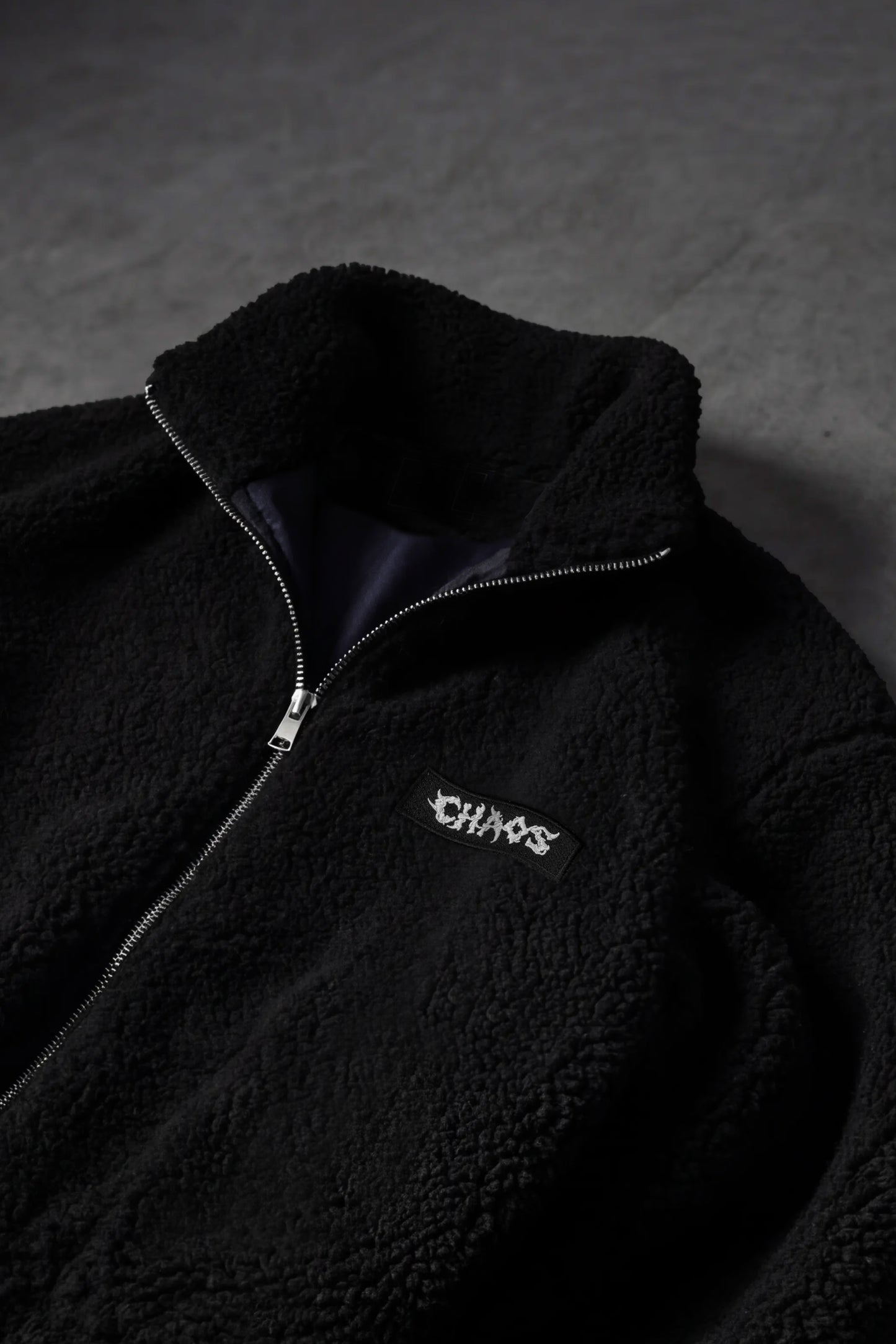 " The Broken Gate " Sherpa Jacket - Black