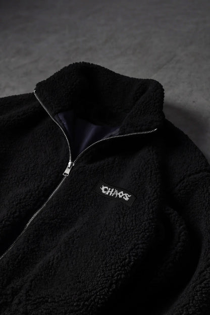 " The Broken Gate " Sherpa Jacket - Black