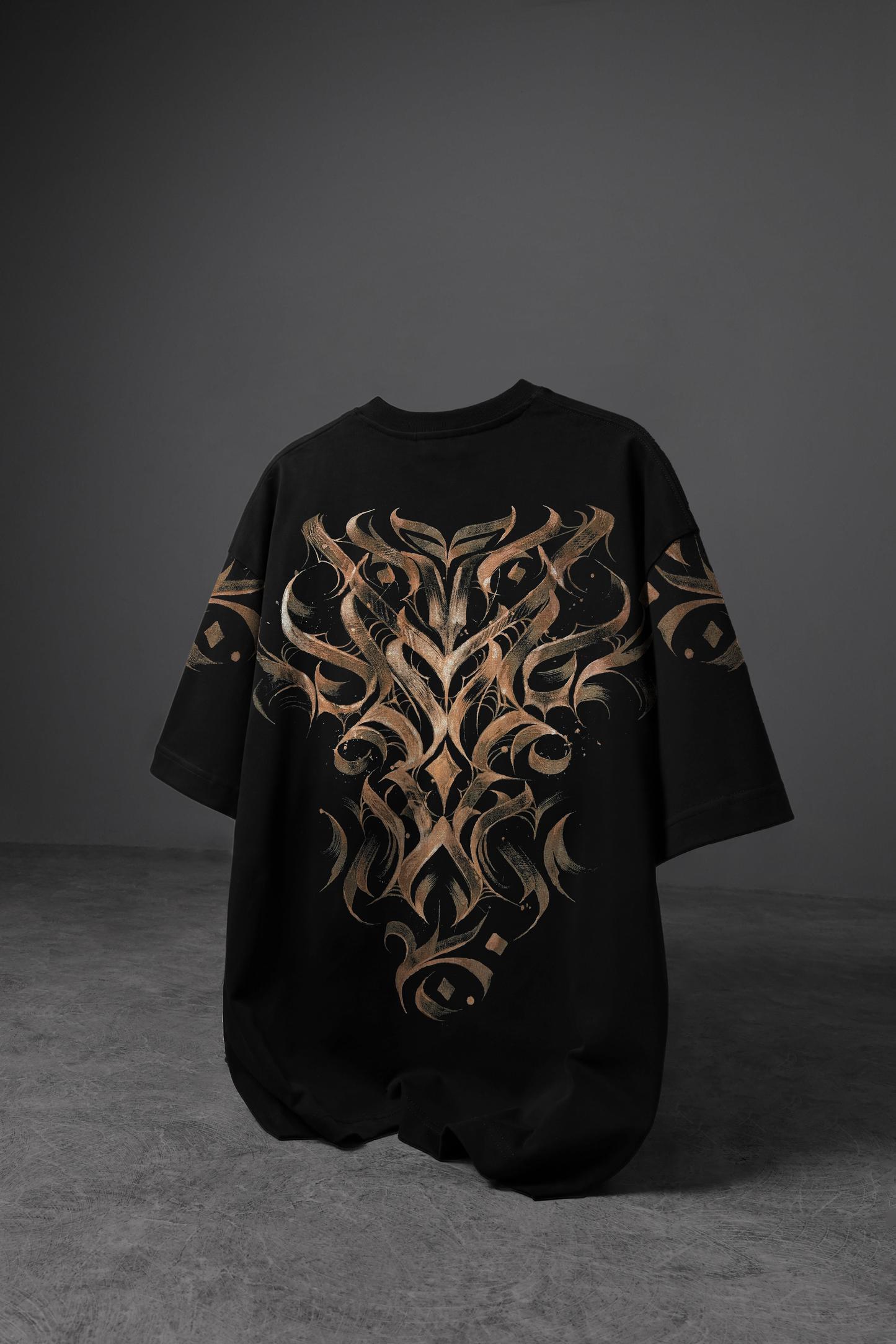 " Golden Crown " Acid-Printed Oversized Tee