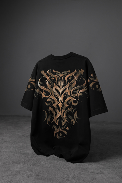 " Golden Crown " Acid-Printed Oversized Tee
