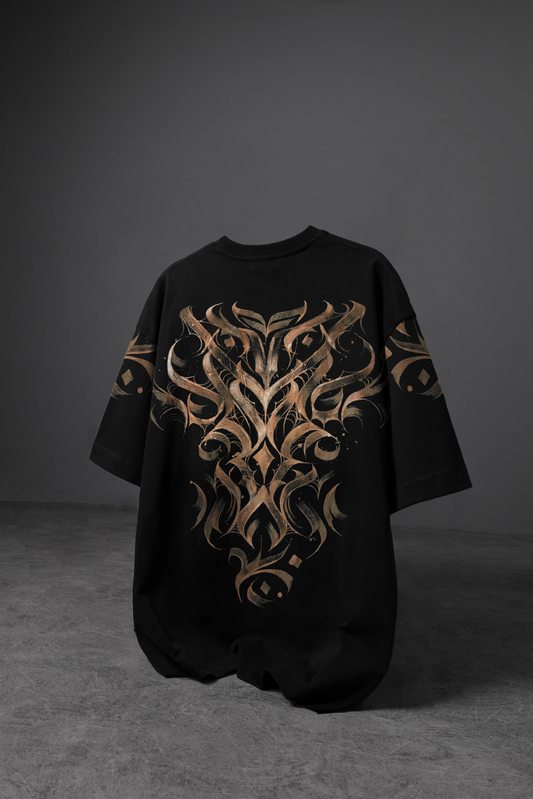 " Golden Crown " Acid-Printed Oversized Tee
